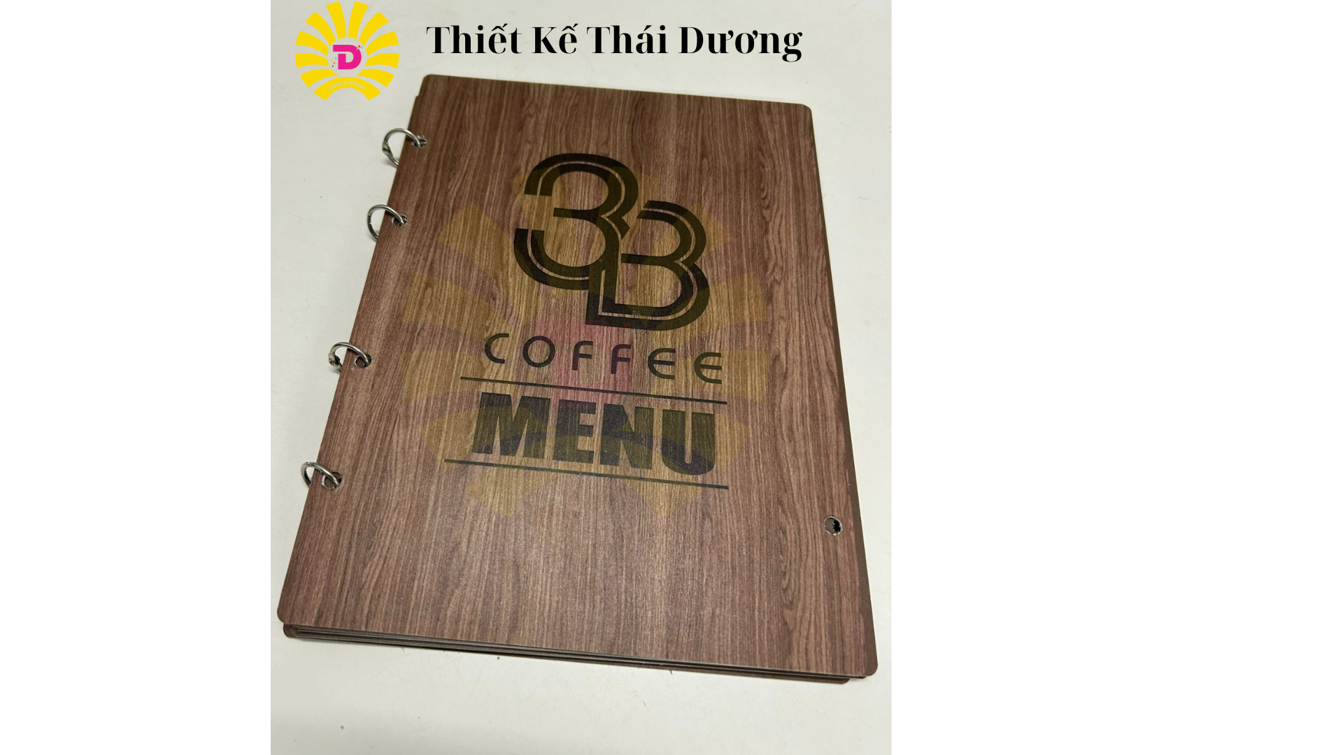 dòng menu nhựa pvc gáy khuyên Menu nhựa PVC (thiết kế thái Dương)